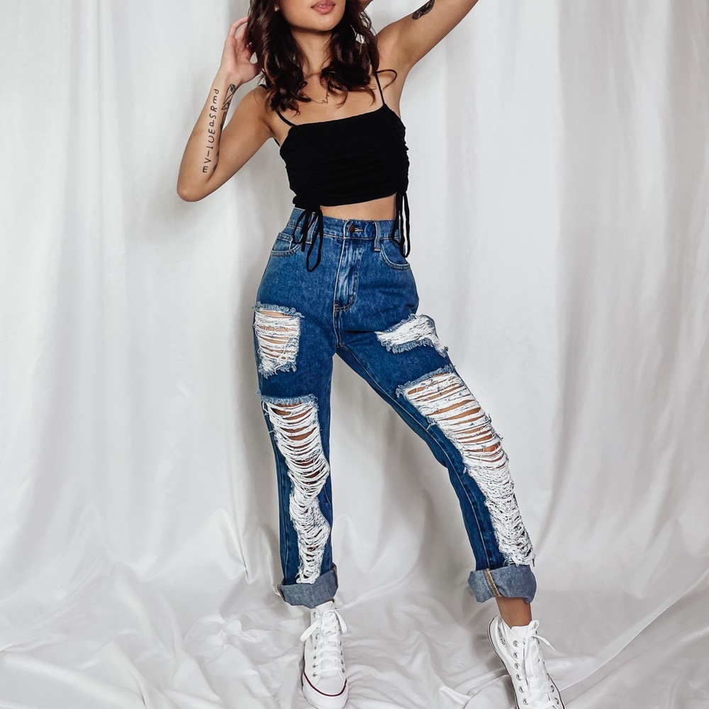 Ripped Blue Jeans